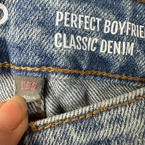 Torrid  Boyfriend Jeans Womens 16 short Ankle Blue high‎ Rise Stretch raw hem - Picture 5 of 6